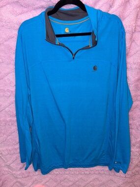 Carhartt Men’s Bright Blue Quarter-Zip Pullover